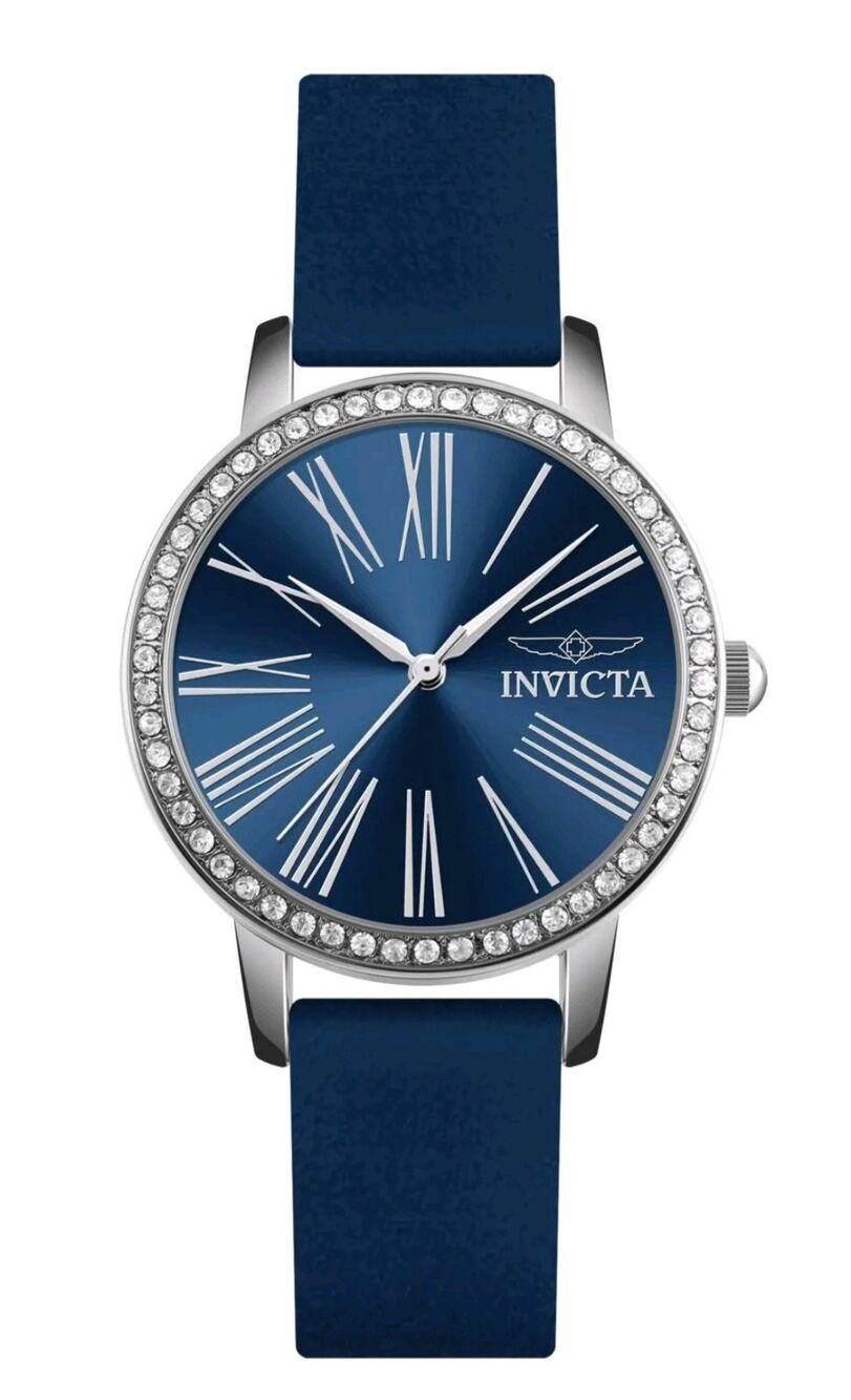 🔥70443🔥Invicta Celestial Lady 31mm Silver Tone Case Blue Metal Dial Blue Band